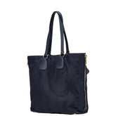 プラダ トートバッグ ショルダーバッグ 2WAY ネイビー ナイロン レザー レディース PRADA 【中古】